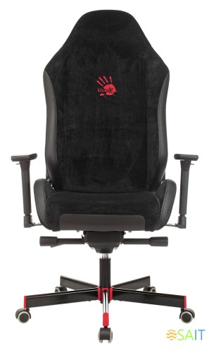 Кресло игровое A4Tech Bloody GC-450 черный текстиль/эко.кожа с подголов. крестов. металл черный