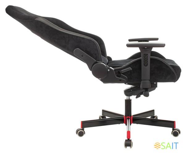 Кресло игровое A4Tech Bloody GC-450 черный текстиль/эко.кожа с подголов. крестов. металл черный