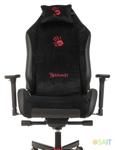 Кресло игровое A4Tech Bloody GC-450 черный текстиль/эко.кожа с подголов. крестов. металл черный