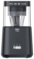 Точилка для карандашей электрическая Deli E71203-GY 1 отверстие пластик темно-серый (батарея)