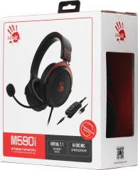 Наушники с микрофоном A4Tech Bloody M590i красный/черный 1м мониторные USB оголовье (M590I SPORTS RED)