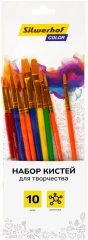 Набор кистей Silwerhof Color (наб.10шт) синт.кр.№2,3/плос.№3,6,7,12/овал.№3,10