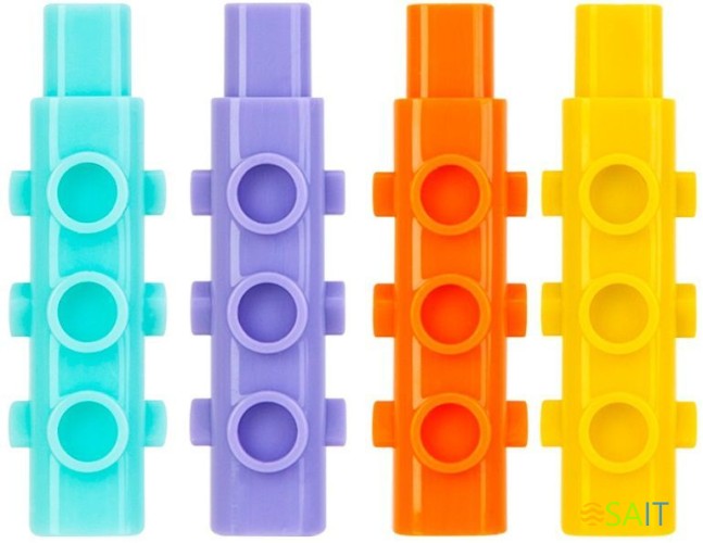 Колпачок-манжета для чернографитных карандашей Deli 69361 полипропилен ассорти (упак.:4шт)