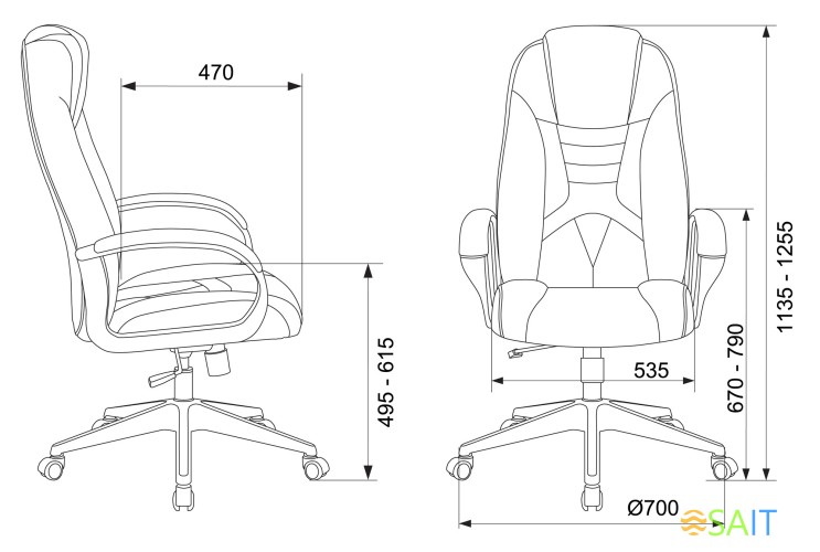 Кресло игровое Zombie 8 черный/желтый эко.кожа крестов. пластик