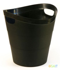 Корзина для бумаг Buro круглая 14л. пластик черный