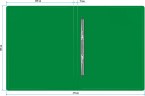 Папка метал.пруж.скоросш. Бюрократ -PZ05PGREEN A4 пластик 0.5мм торц.наклейка зеленый