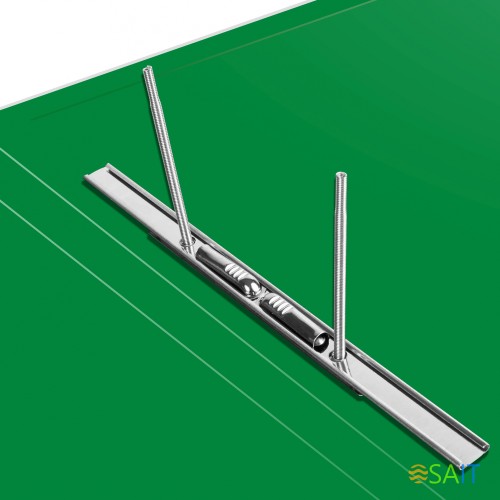 Папка метал.пруж.скоросш. Бюрократ -PZ05PGREEN A4 пластик 0.5мм торц.наклейка зеленый