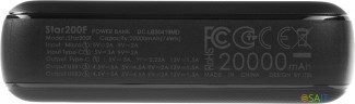 Мобильный аккумулятор Itel Star 200F 20000mAh QC3.0/PD3.0/PE2.0 22.5W 5A 2xUSB-A/USB-C черный