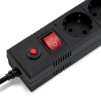 Сетевой фильтр Buro BU-SP5_USB_2A-B 5м (6 розеток) черный (коробка)