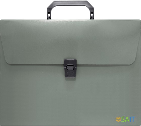 Портфель Бюрократ -BPP01GREY 1 отдел. A4 пластик 0.7мм серый