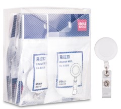 Держатель для бейджа Deli 8309White 80см горизонтально-вертикальный пластик белый (упак.:12шт)