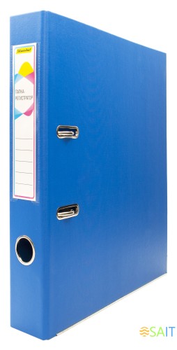 Папка-регистратор Silwerhof A4 50мм двусторон.ПВХ синий мет.окант. сборная смен.карм. на кор.