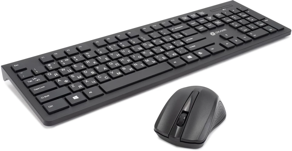 Клавиатура + мышь Оклик 250M клав:черный мышь:черный USB беспроводная slim (997834)