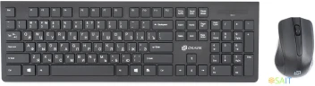 Клавиатура + мышь Оклик 250M клав:черный мышь:черный USB беспроводная slim (997834)