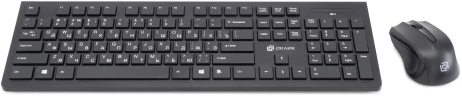 Клавиатура + мышь Оклик 250M клав:черный мышь:черный USB беспроводная slim (997834)