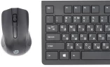 Клавиатура + мышь Оклик 250M клав:черный мышь:черный USB беспроводная slim (997834)