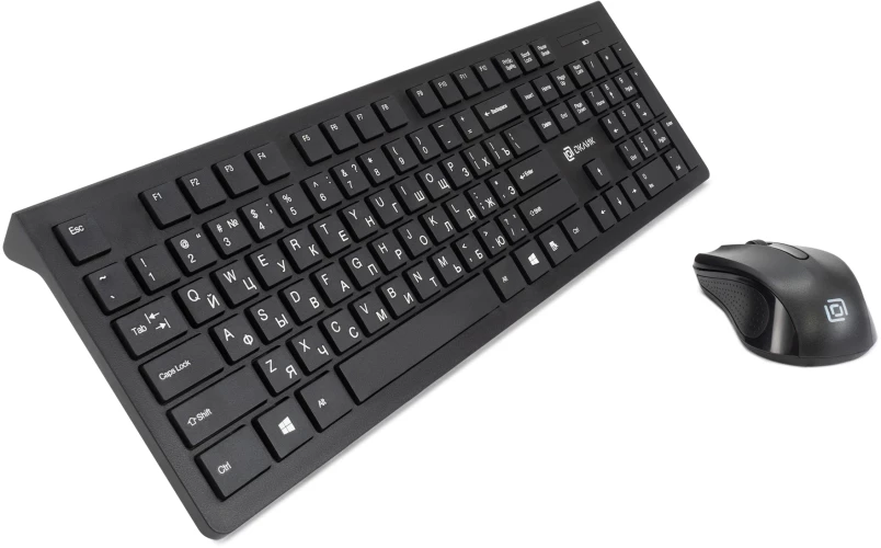 Клавиатура + мышь Оклик 250M клав:черный мышь:черный USB беспроводная slim (997834)
