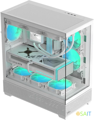 Корпус Formula Crystal Z2 белый без БП ATX 5x120mm 1xUSB2.0 2xUSB3.0 audio bott PSU