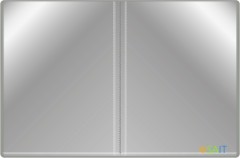 Папка с 20 прозр.вклад. Бюрократ -BPV20GREY A4 пластик 0.6мм торц.карм с бум. встав серый