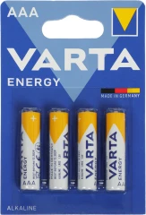 Батарея Varta Energy LR03 BL4 Alkaline AAA (4шт) блистер