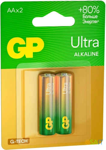 Батарея GP Ultra Alkaline 15AUA21-2CRSBC2 AA (2шт)