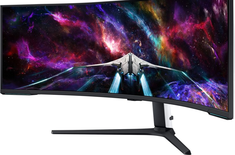 Монитор Samsung 57" Odyssey Neo G9 S57CG952NI черный VA LED 32:9 HDMI полуматовая HAS Piv 2500:1 420cd 178гр/178гр 7680x2160 240Hz FreeSync Premium Pro DP Dual UHD USB 19кг