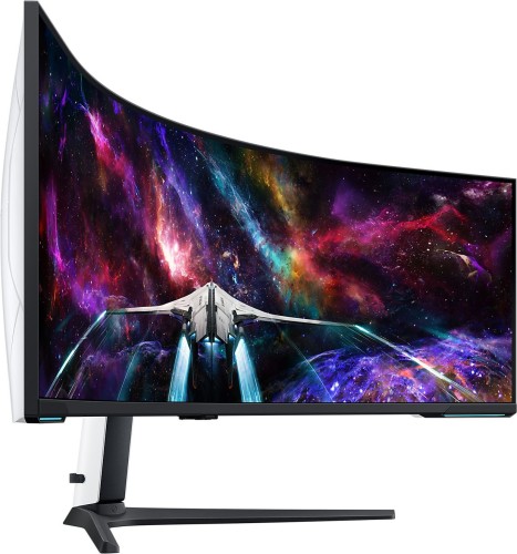 Монитор Samsung 57" Odyssey Neo G9 S57CG952NI черный VA LED 32:9 HDMI полуматовая HAS Piv 2500:1 420cd 178гр/178гр 7680x2160 240Hz FreeSync Premium Pro DP Dual UHD USB 19кг