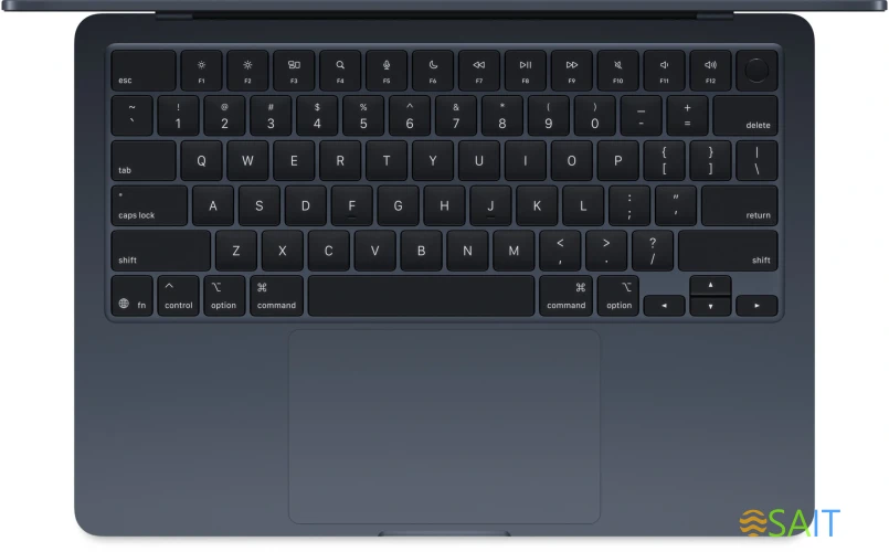 Ноутбук Apple MacBook Air A3240 M4 10 core 16Gb SSD256Gb/8 core GPU 13.6" Liquid Retina (2560x1664) macOS midnight WiFi BT Cam (MW123HN/A)