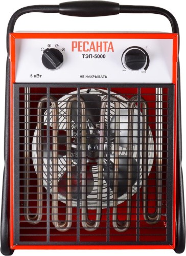 Тепловая пушка электрическая Ресанта ТЭП-5000 5000Вт красный