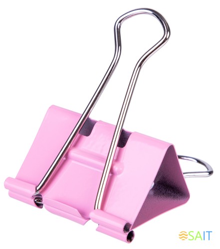 Зажимы Deli E8555S металл 19мм ассорти (упак.:40шт) пластиковая туба