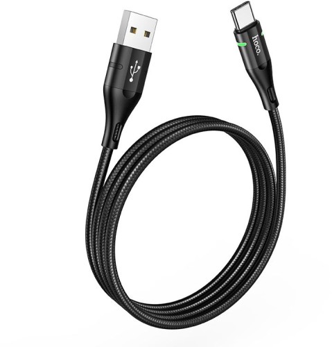 Кабель Hoco U93 Shadow Type-C USB (m)-USB Type-C (m) 1.2м черный коробка