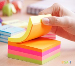 Блок самоклеящийся бумажный Stick`n 21536 76x76мм 400лист. 70г/м2 неон+пастель 4цв.в упак.