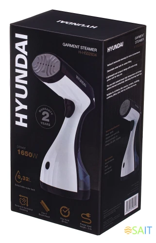 Отпариватель ручной Hyundai H-HS02834 1650Вт белый/синий