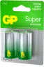 Батарея GP Super G-Tech Alkaline 14A LR14 C (2шт) блистер