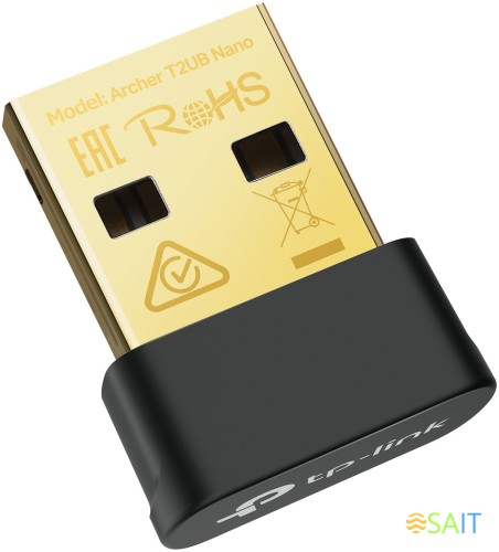 Сетевой адаптер Wi-Fi + Bluetooth TP-Link Archer T2UB Nano AC600 USB 2.0 (ант.внутр.) 1ант.