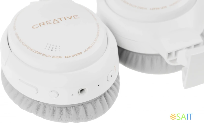 Гарнитура мониторные Creative Zen Hybrid 1.2м белый беспроводные bluetooth оголовье (51EF1010AA000)