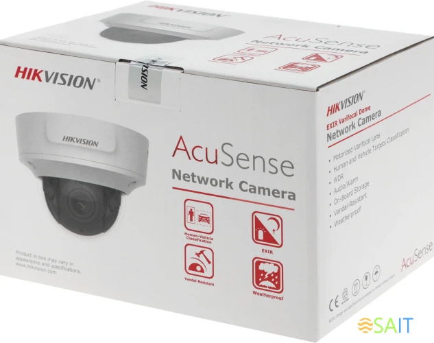 Камера видеонаблюдения IP Hikvision DS-2CD2723G2-IZS(2.8-12mm)(D) 2.8-12мм цв. корп.:белый