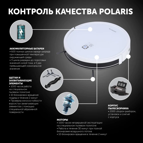Пылесос-робот Polaris IQ Home PVCR 4105 25Вт белый