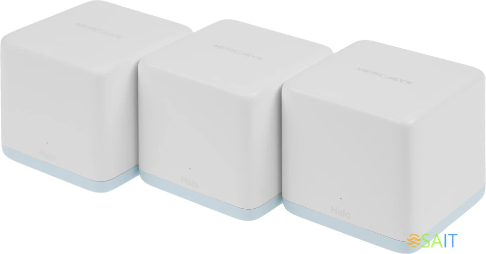 Бесшовный Mesh роутер Mercusys Halo H30 (HALO H30(3-PACK)) AC1200 10/100BASE-TX белый (упак.:3шт)