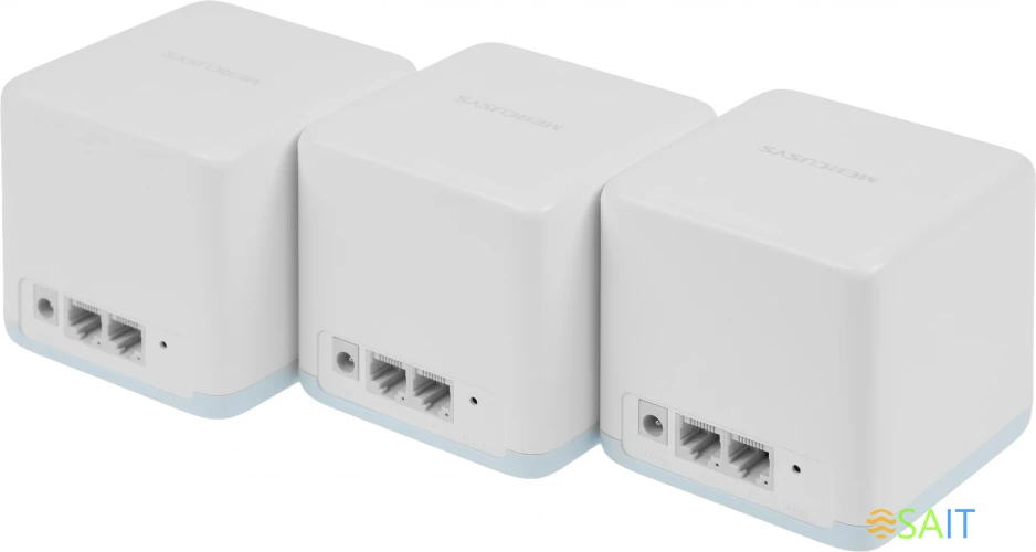 Бесшовный Mesh роутер Mercusys Halo H30 (HALO H30(3-PACK)) AC1200 10/100BASE-TX белый (упак.:3шт)