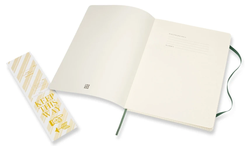 Блокнот Moleskine CLASSIC SOFT QP622K15 XLarge 190х250мм 192стр. клетка мягкая обложка зеленый