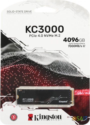 Накопитель SSD Kingston PCIe 4.0 x4 4TB SKC3000D/4096G KC3000 M.2 2280