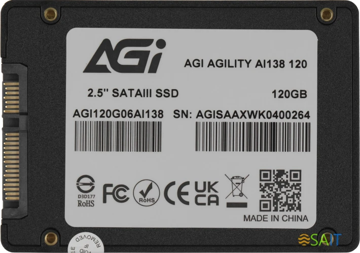 Накопитель SSD AGi SATA-III 120GB AGI120G06AI138 AI138 2.5"