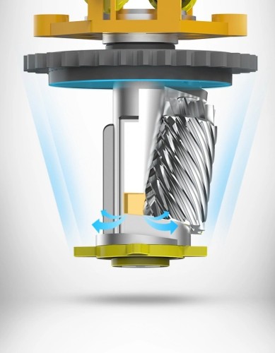 Точилка для карандашей механическая Deli 71162Blue 1 отверстие пластик синий