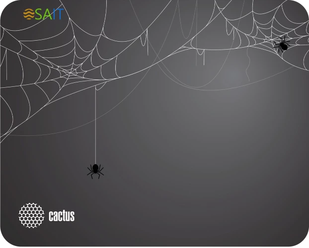 Коврик для мыши Cactus Spider gray черный 250x200x3мм (CS-MP-D13S)