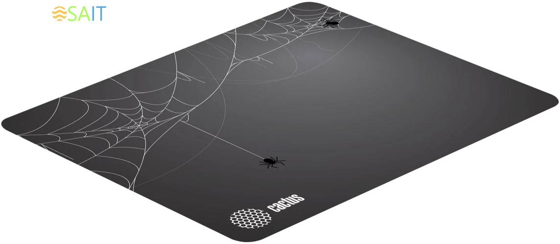Коврик для мыши Cactus Spider gray черный 250x200x3мм (CS-MP-D13S)
