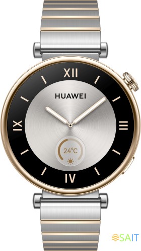Смарт-часы Huawei Watch GT 4 Aurora-B19T 41.3мм 1.32" AMOLED корп.серебристый рем.серебристый разм.брасл.:120-190 мм (55020BHV)