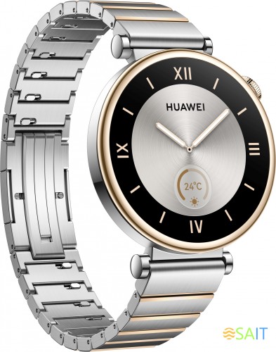 Смарт-часы Huawei Watch GT 4 Aurora-B19T 41.3мм 1.32" AMOLED корп.серебристый рем.серебристый разм.брасл.:120-190 мм (55020BHV)