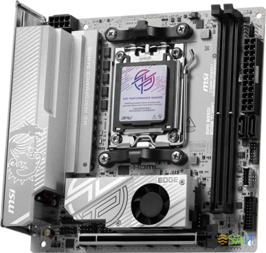 Материнская плата MSI MPG B850I EDGE TI WIFI SocketAM5 AMD B850 2xDDR5 mini-ITX AC`97 8ch(7.1) 5Gigabit RAID+HDMI