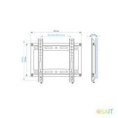 Кронштейн для телевизора Kromax IDEAL-5 черный 15"-47" макс.35кг настенный фиксированный